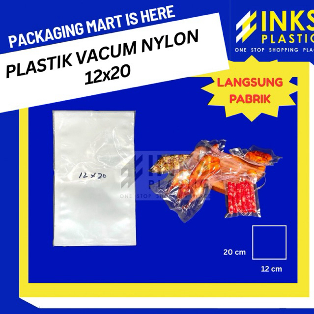 ko PLASTIK VACUM 12x20 NYLON POLOS TEBAL