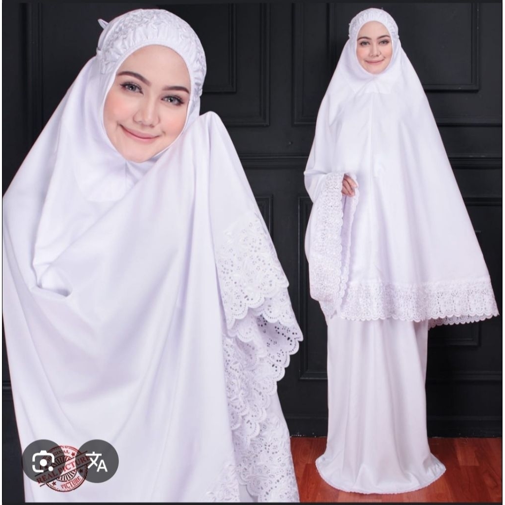 Mukena Khadijah Putih // Mukena Khadijah Katun