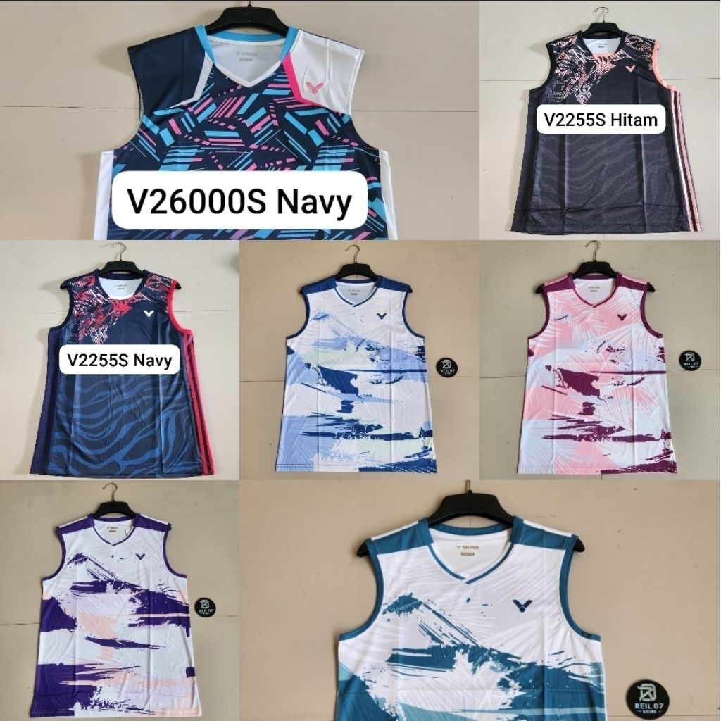 KAOS SINGLET BADMINTON VICTOR BAJU BULU TANGKIS OLAHRAGA
