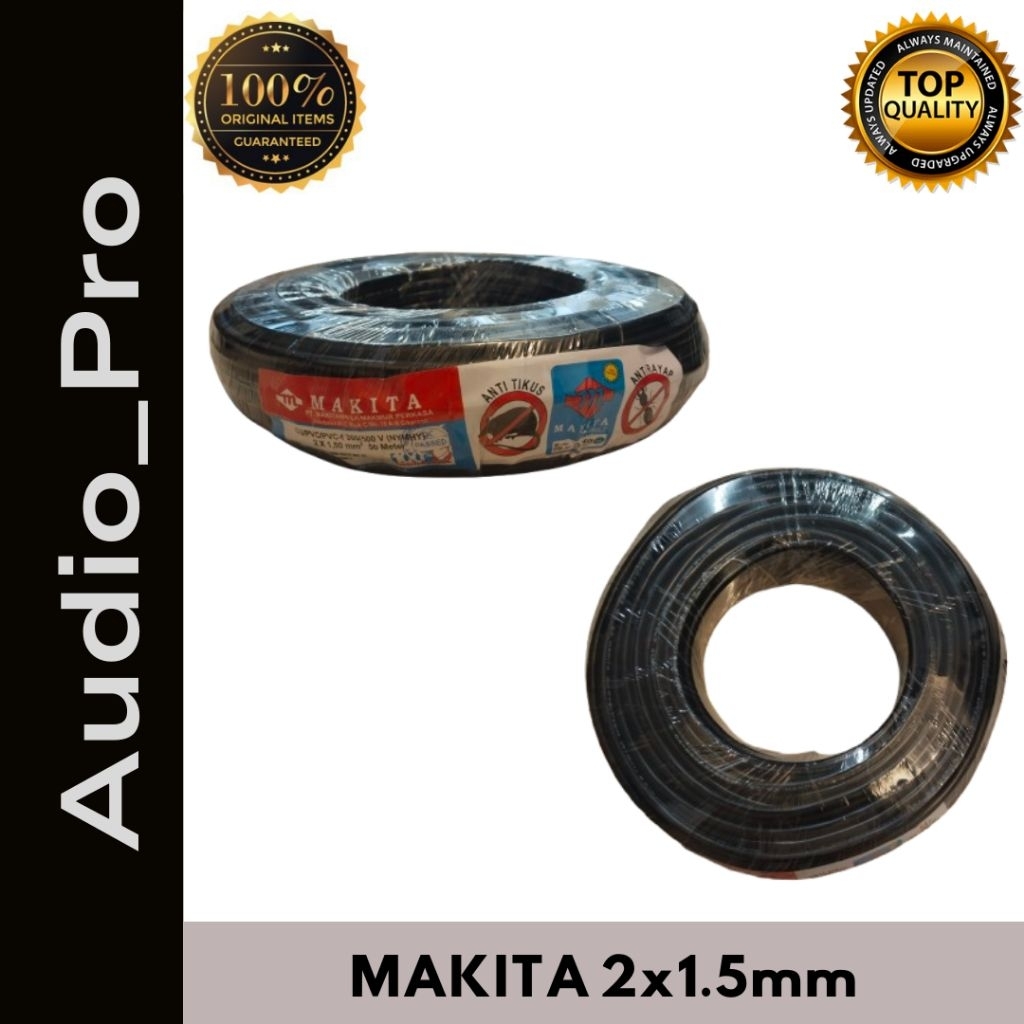 Kabel Audio Speaker Makita NYYHY 2 x 1,5 mm Full Tembaga Murni / Rolll