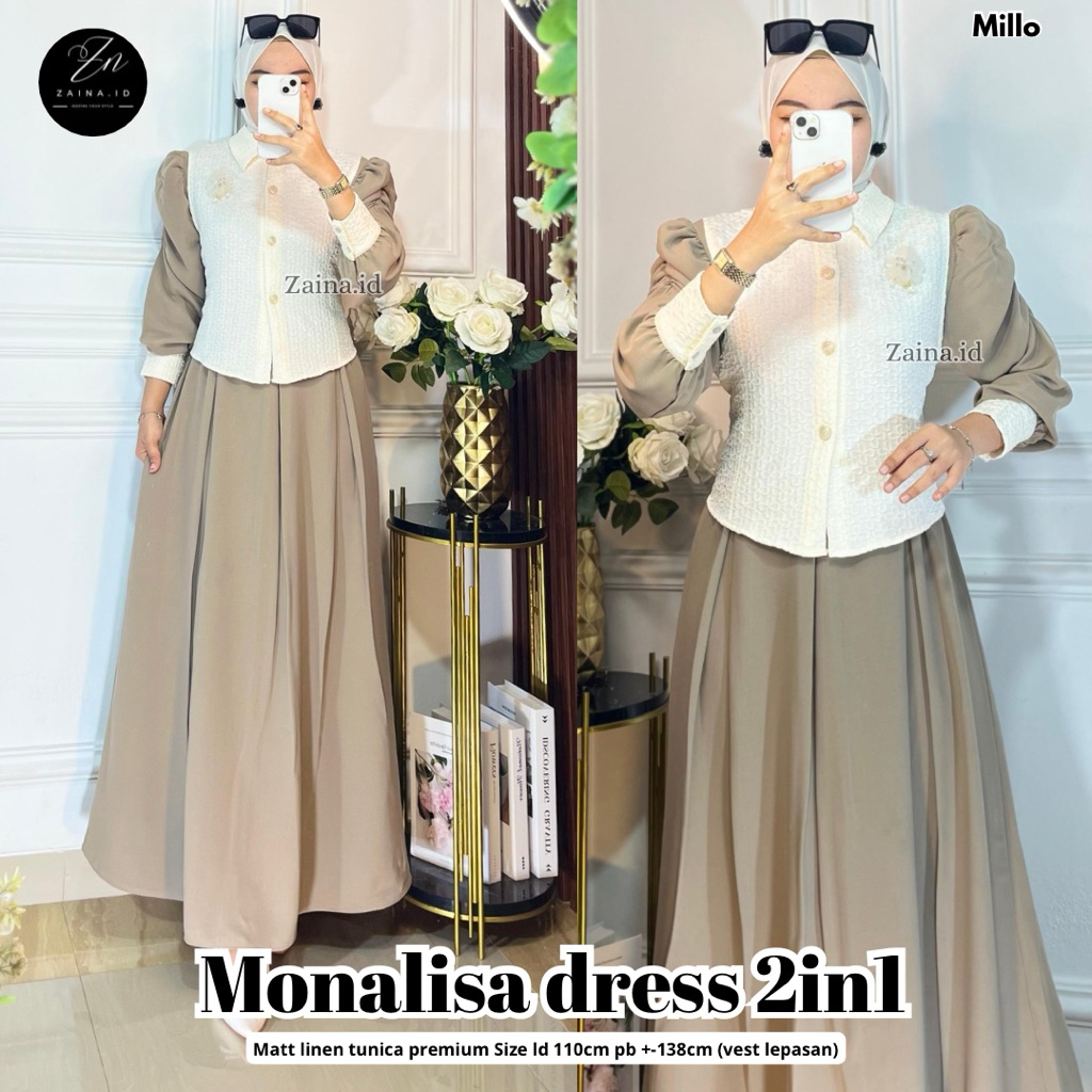 Monalisa dress.Ursula dress wanita by zaina