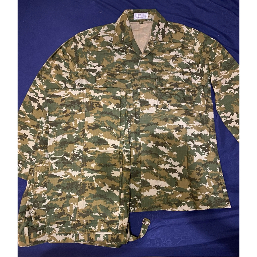 Baju PDL TNI Sage Green Bahan MICROPOLY TR. Nyaman, Anti Luntur, Jahitan Rapi.