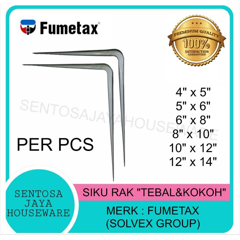 SIKU RAK BESI TEBAL DAN KOKOH / SIKU SOKONG BESI L TEBAL MERK FUMETAX