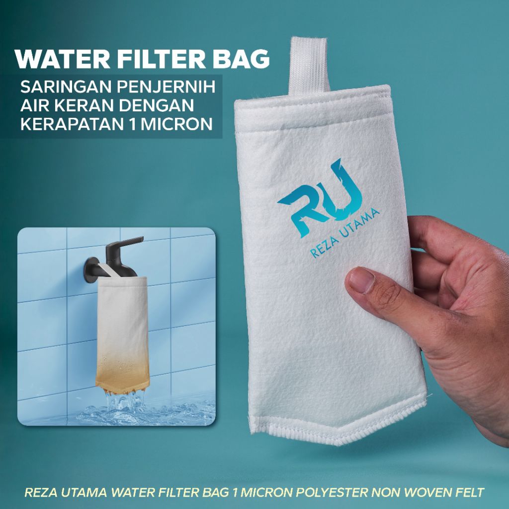kain Saringan penjernih air keran water filter bag Polyester 1 micron