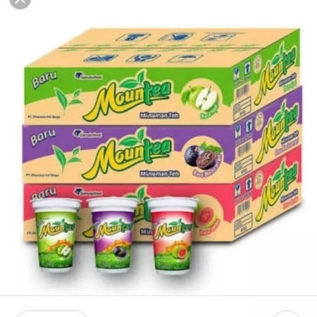 [ 1 DUS ISI 24 PCS ] MOUNTEA MINUMAN TEH RASA APEL DAN BLACKCURRANT @ 160ML