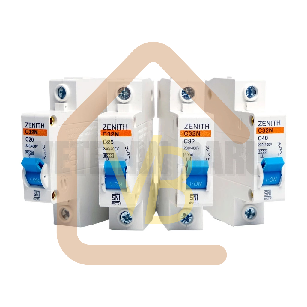 MCB NCB Listrik SNI Sekring ZENITH 1 Phase ( Single Pole ) 2A 4A 6A 10A 16A 20A 25A