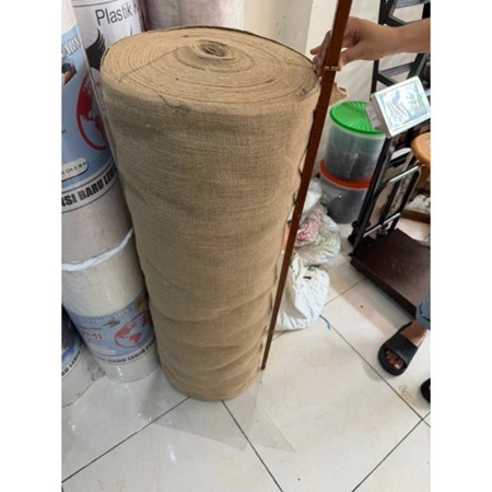 Kain Goni Gulungan 100 Meter Lebar 1,5 Meter | Kain Goni Jute Alami Untuk Dekorasi & Kerajinan Rusti