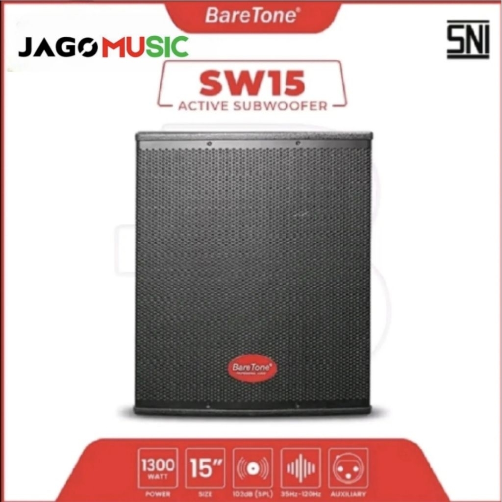BareTone Speaker Subwoofer SW15 15Inch Subwoofer Baretone SW 15 Per Unit