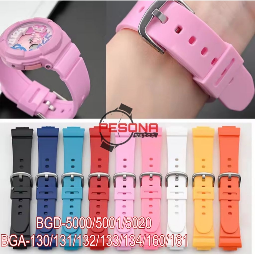 Strap Tali Jam Casio BGA-130 BGD-5000 Serina Tali Jam Casio Baby-g 14mm