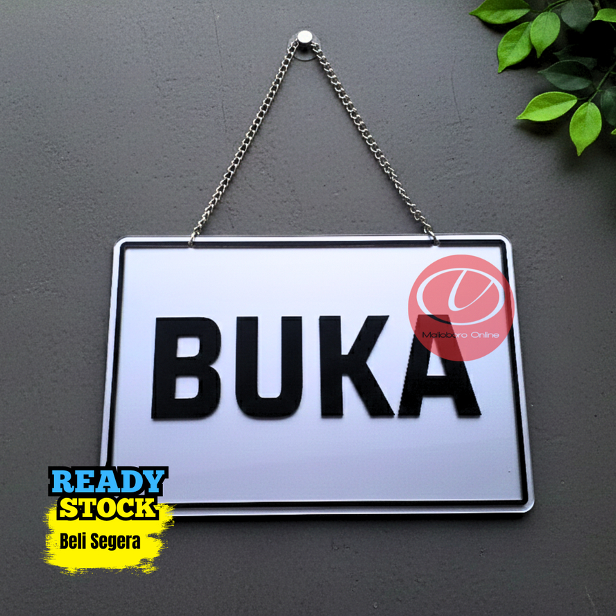 Sign Buka Tutup Tulisan Buka Tutup | Papan Tulisan Buka Tutup Akrilik 0017