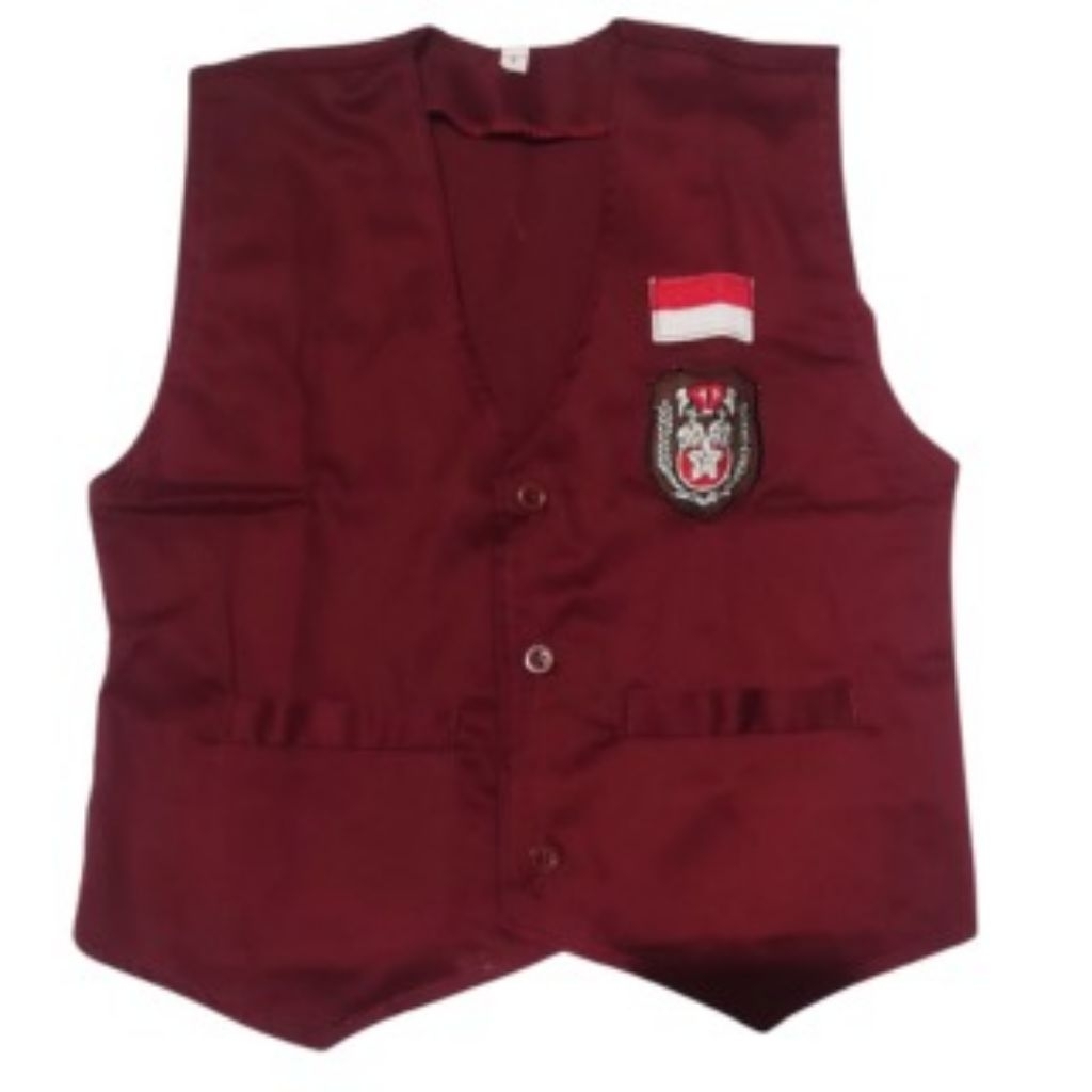 Rompi SD Merah Bahan Nagata Drill