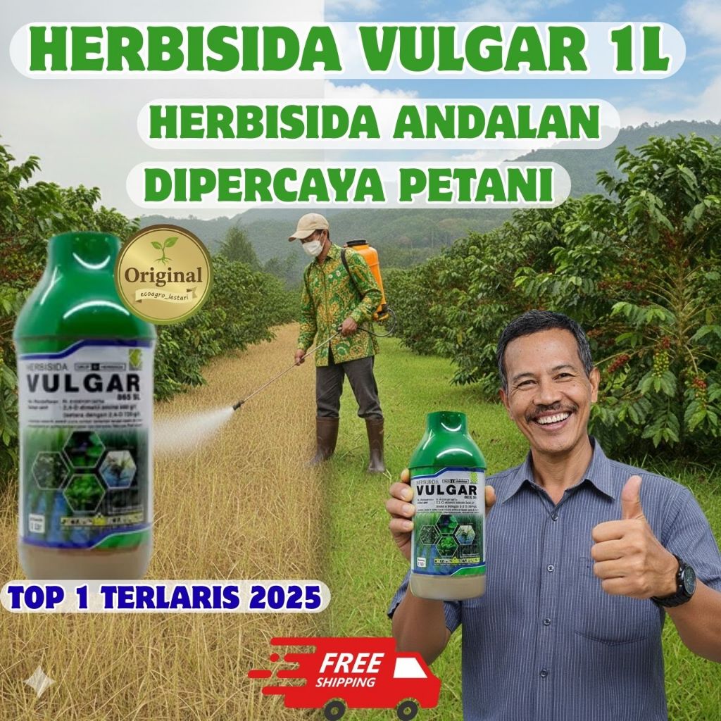 [HERBISIDA SELEKTIF] Vulgar 1000ml - Pembasmi Rumput, Racun Rumput Paling Ampuh, Herbisida Selektif 