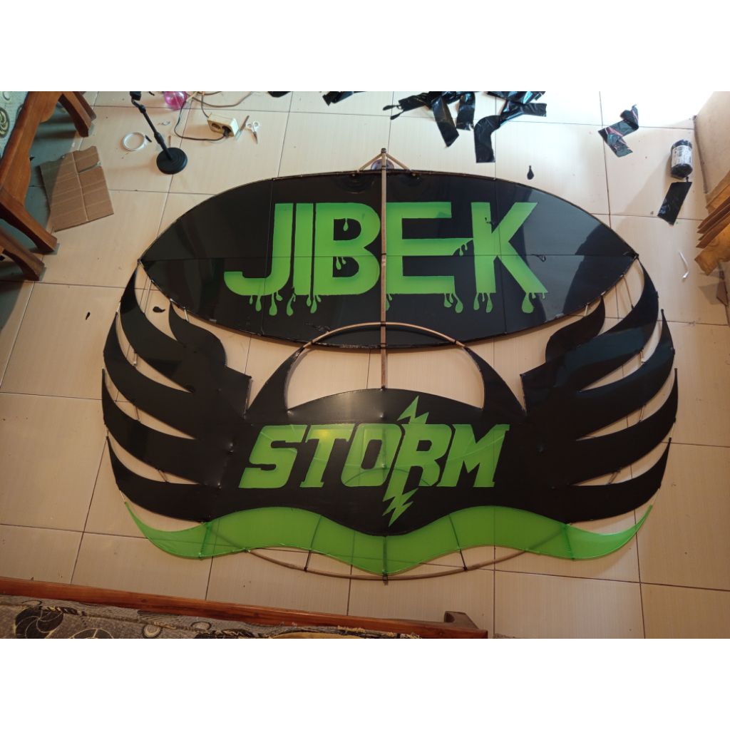 Layangan ram raman model jibek bakalan sayap 200cm