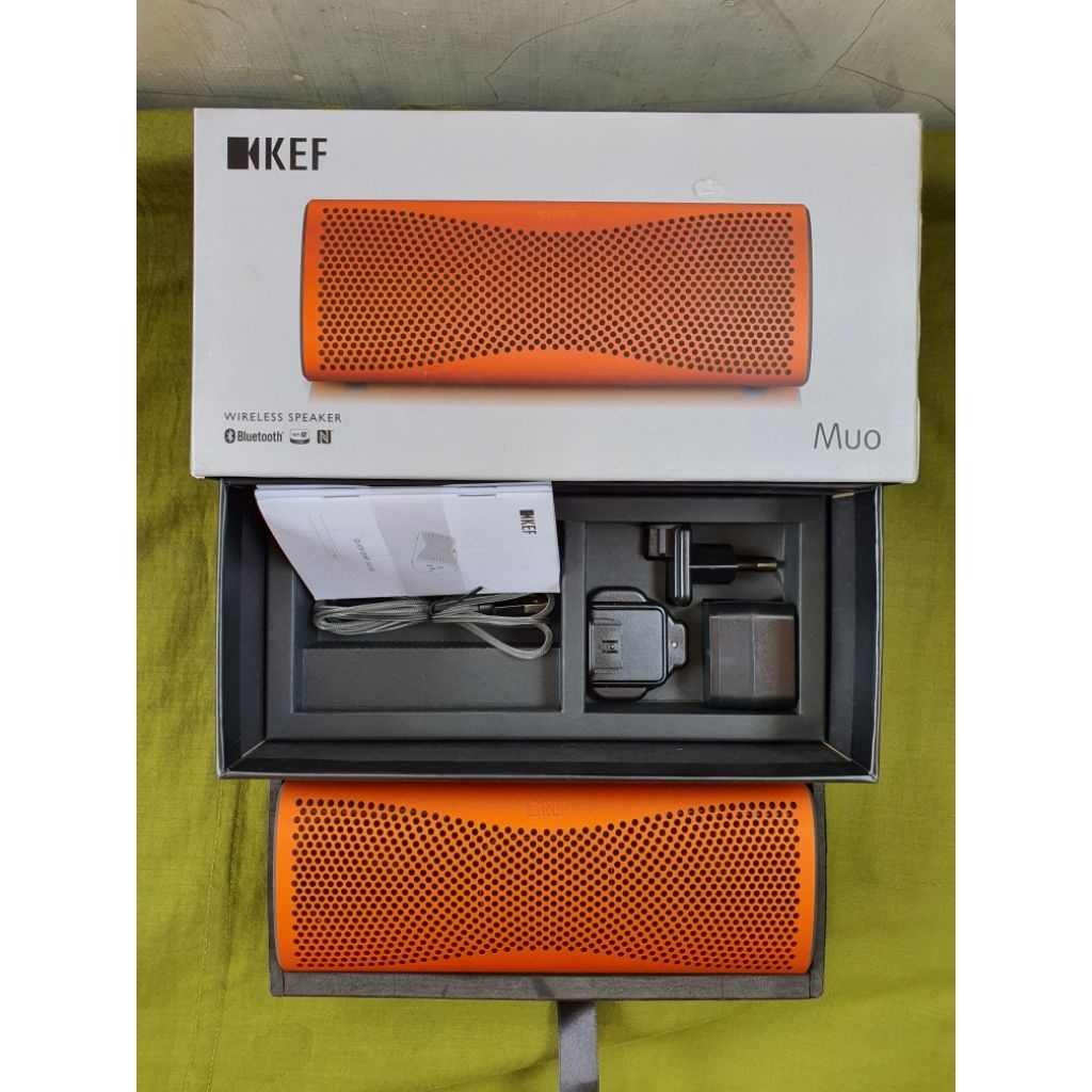 KEF Muo - Speaker Bluetooth Hi-fi Portable - Sunset Orange