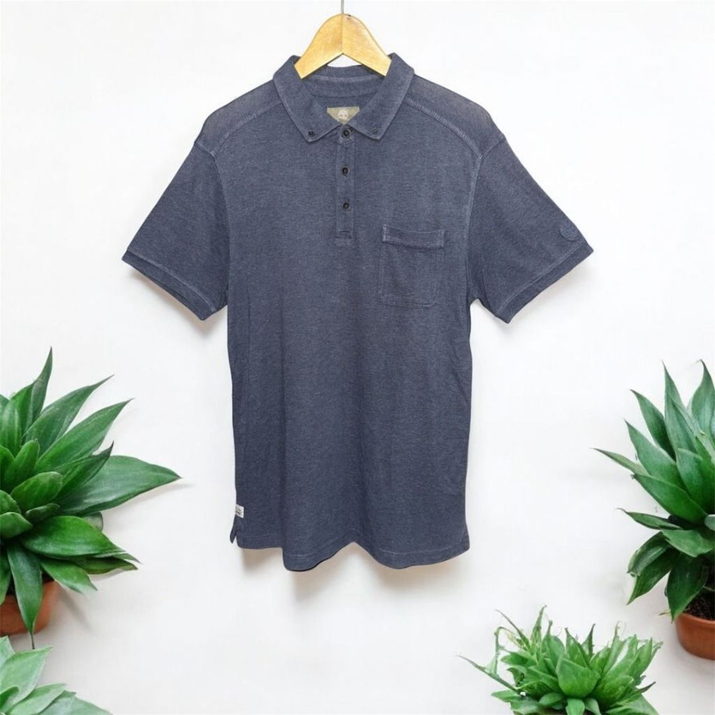 TIMBERLAND Pocket Polo Shirt Logo | Kaos kerah outdoor pria