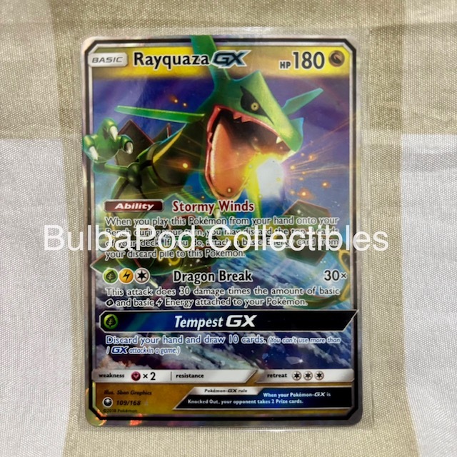 Pokemon TCG English Rayquaza GX CES 109/168 UR Celestial Storm