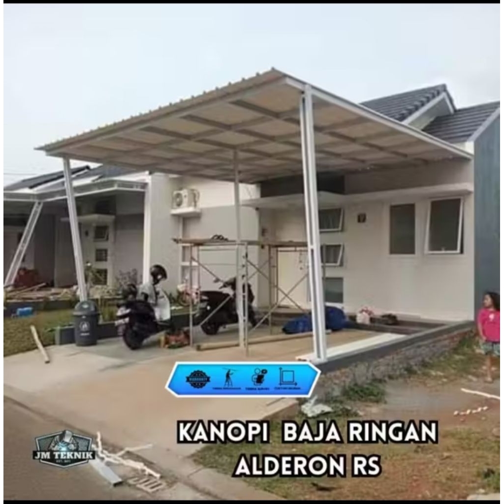 Kanopi Hollow Galvanis Atap Alderon RS