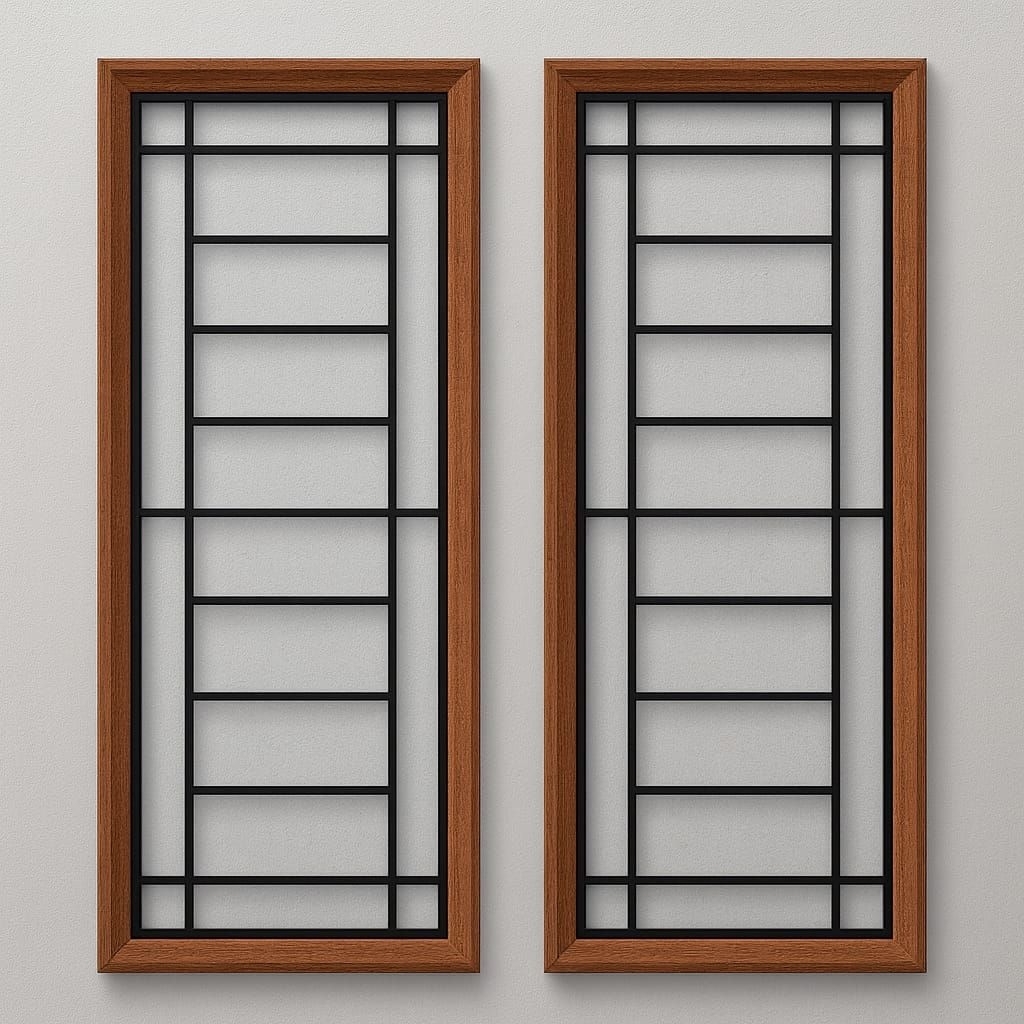 teralis besi. jendela kayu/aluminium