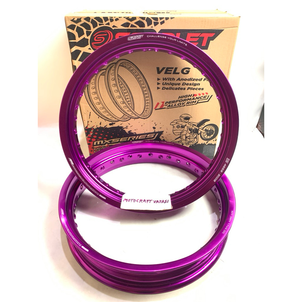 pelak Velg Jari2 Scarlet Ring 17 - 250 - 300 Hole 36  Velg Tapak Lebar Supermoto