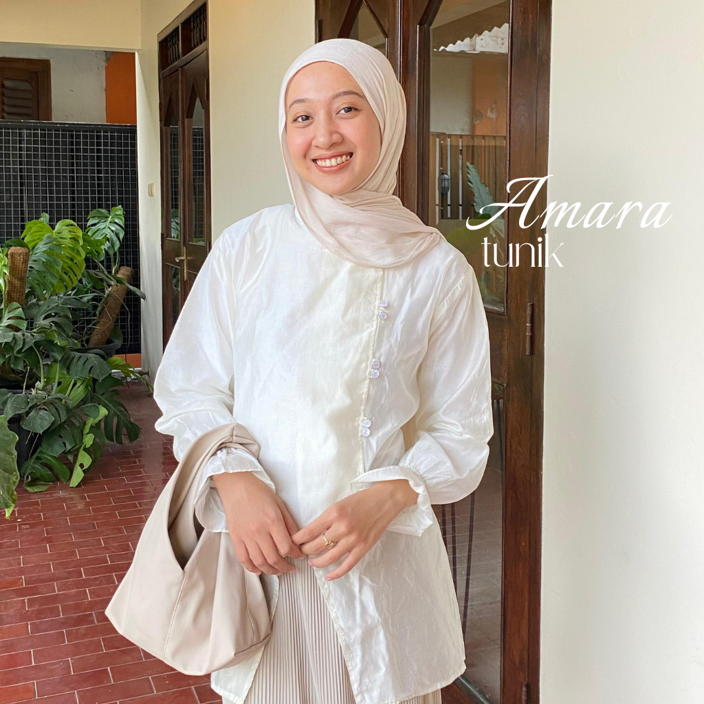 Karaya - Amara tunik | tunik wanita tunic kondangan tunik putih  tunik baju melayu lebaran baju kuru