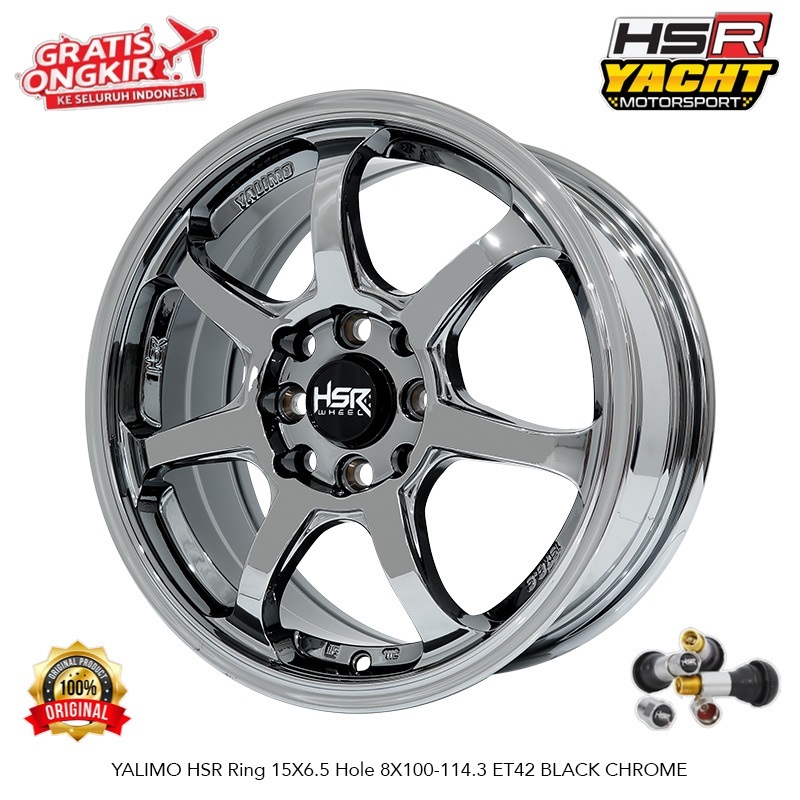 Velg mobil racing ring 15 hsr yalimo model palang 7 cocok untuk mobil karimun brio yaris jazz dll