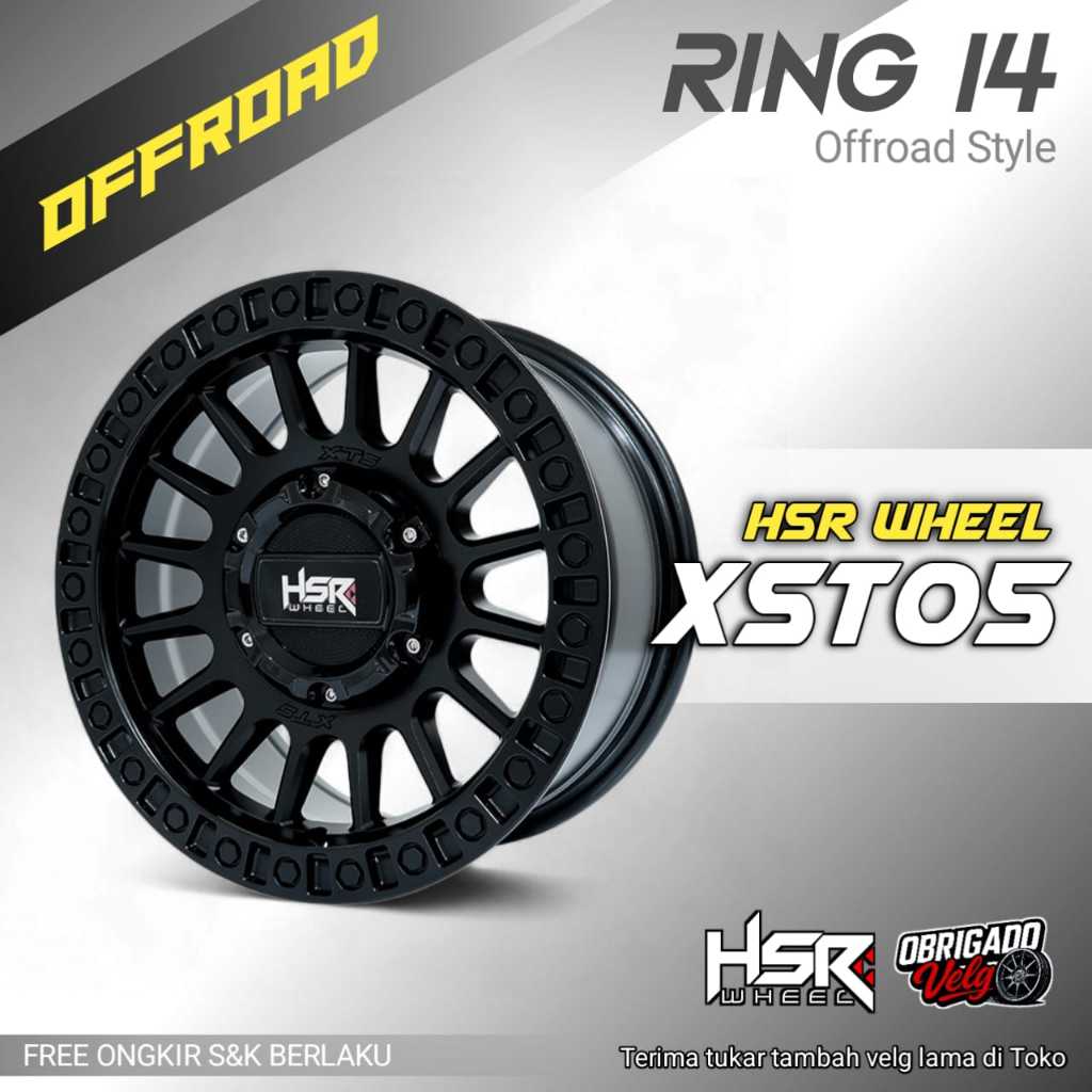 VELG OFFROAD R14 HSR / Granmax L300 Carry Xenia Kijang Ring 14 HSR XTS05 Ring 14 - OBRIGADO VELG
