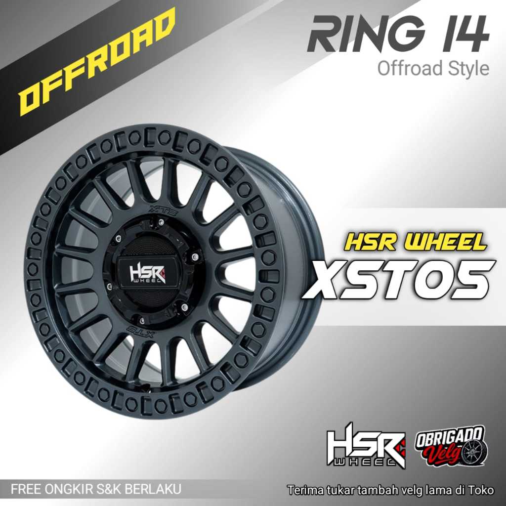 VELG RACING MUATAN R14 / L300 GRANMAX CARRY AVANZA XENIA RING 14 HSR XTS05 - OBRIGADO VELG