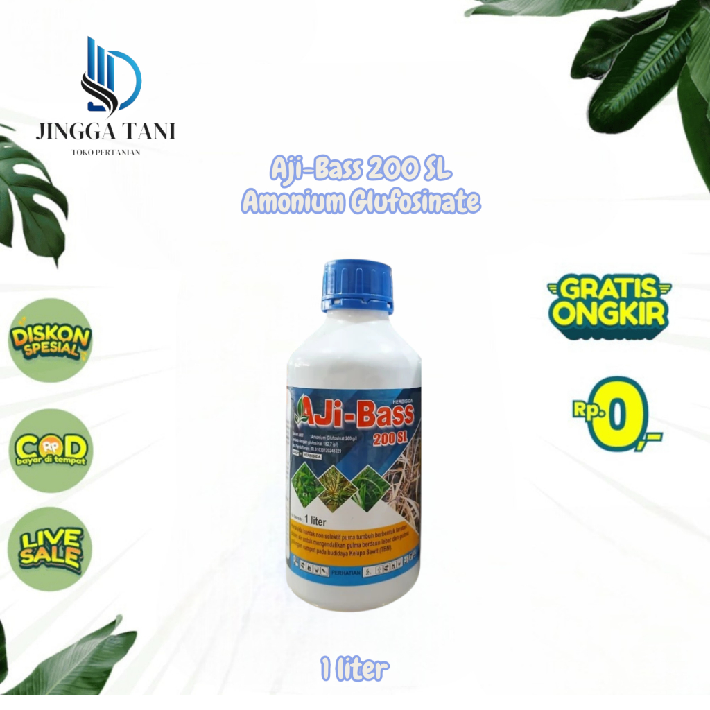 Herbisida Aji-Bass 200 SL Amonium Glufosinate untuk rumput lulangan,sambau,rumput sayur baru