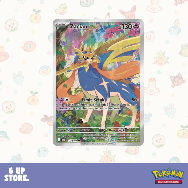 Zacian (AR) - 111/103 - Kobaran Biru (MA2) - Pokemon TCG Indonesia