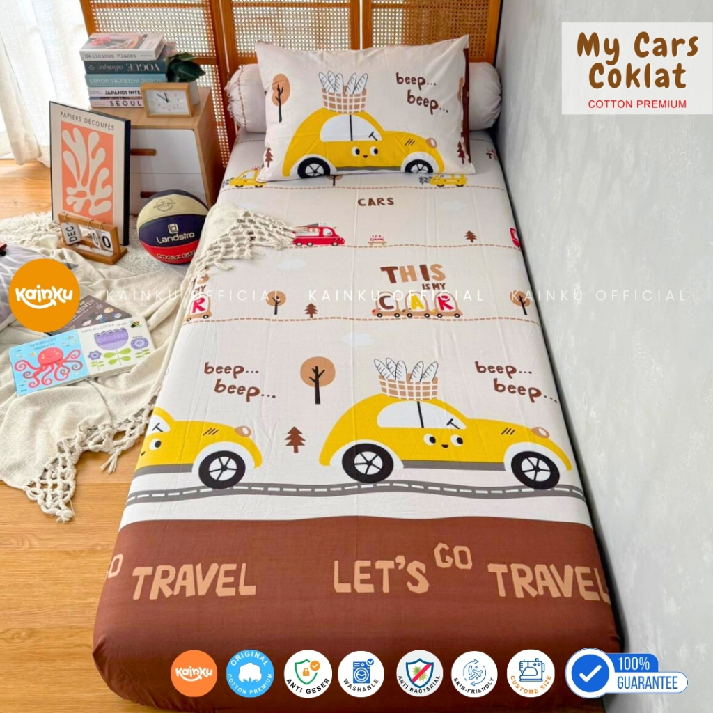 Sprei anak laki-laki mobil-mobilan sprei cars| 90 100 120 160 180x200