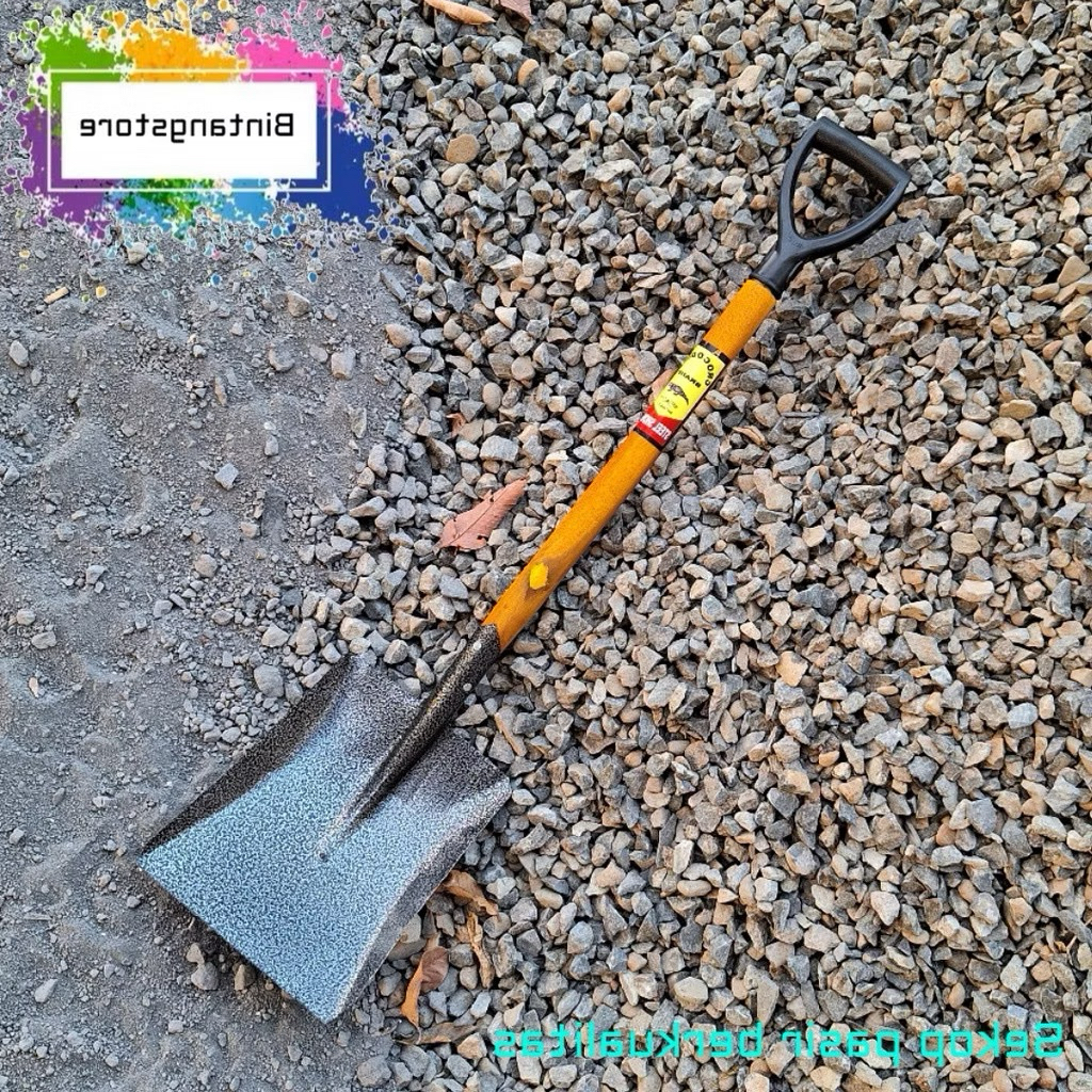 NEW Sekop Pasir Baja Asli Cap Crodode / Scop Pasir Baja Gagang Kayu / Sekop Pasir Proyek / Sendok