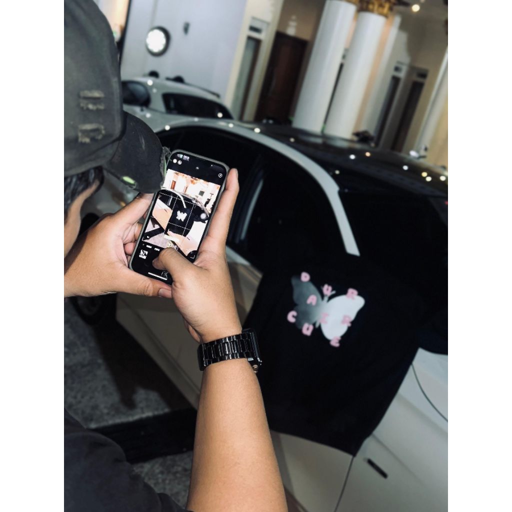 Hoodie Boxy Dur A Cuire - Butterfly (Reject)