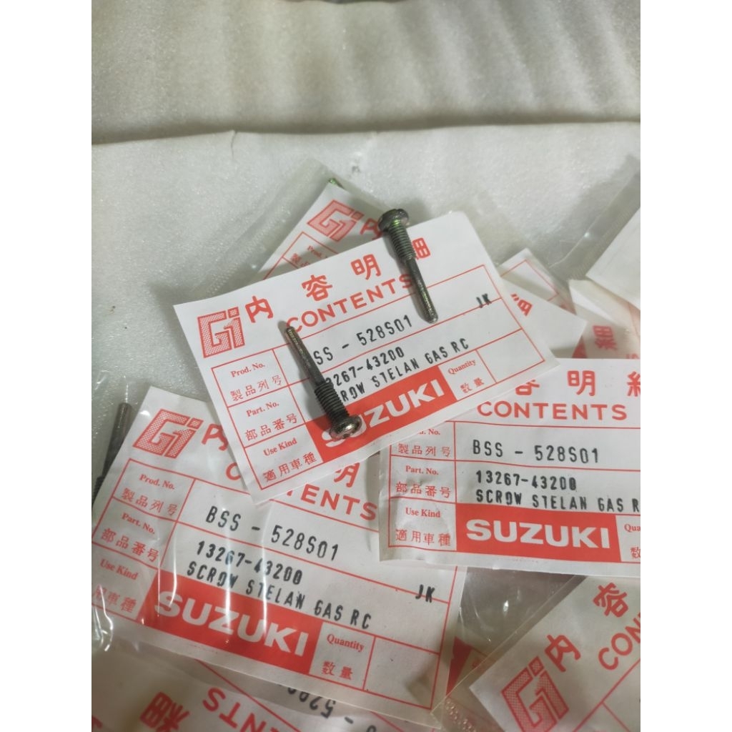 pilot jet setelan gas Suzuki RC scrow stelan gas setelan gas karburator Suzuki RC 80 RC 100 RC 110 t