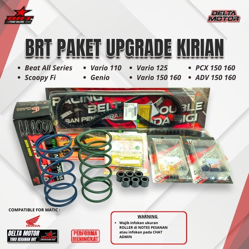 PAKET UPGRADE KIRIAN CVT BRT VARIO 110 125 150 BEAT FI SCOOPY 2021 BEAT KARBU BEAT DELUXE