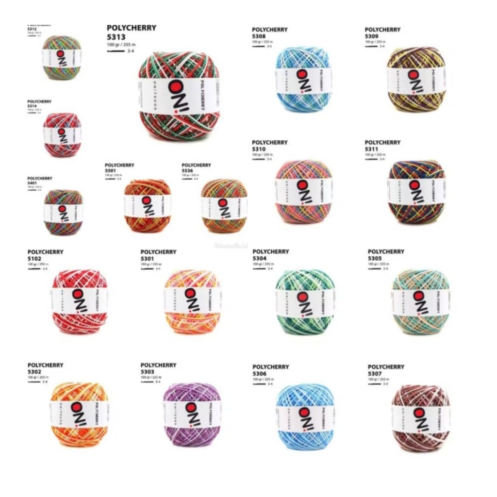 Benang Rajut Polycherry Ombre / Sembur