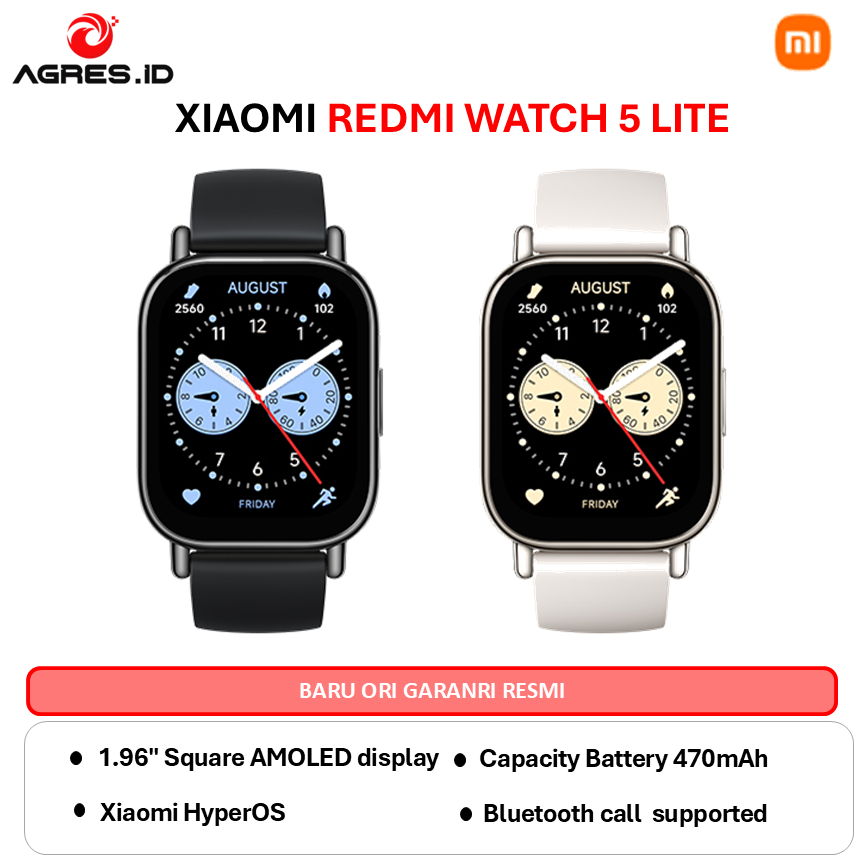 XIAOMI WATCH 5 LITE - LIGHT GOLD BLACK GARANSI RESMI INDONESIA