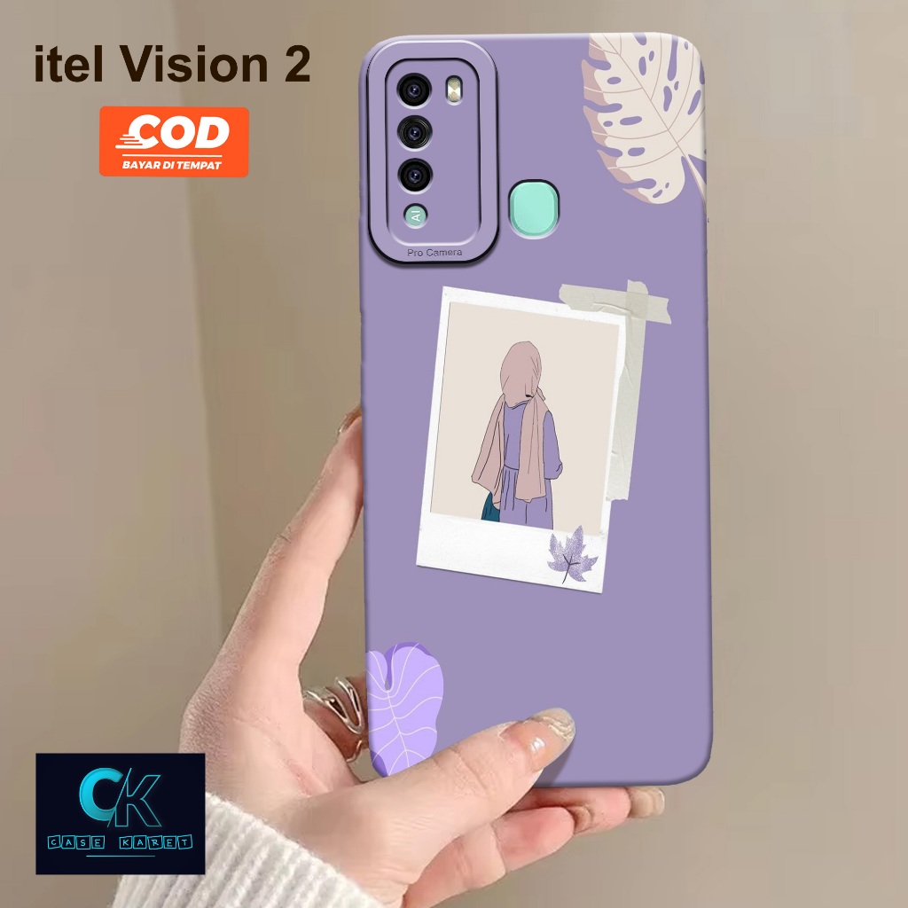 Case itel Vision 2 Terbaru - Fashion Case Hijab - Case Karet - Casing Hp itel Vision 2 Terbaru - Sof