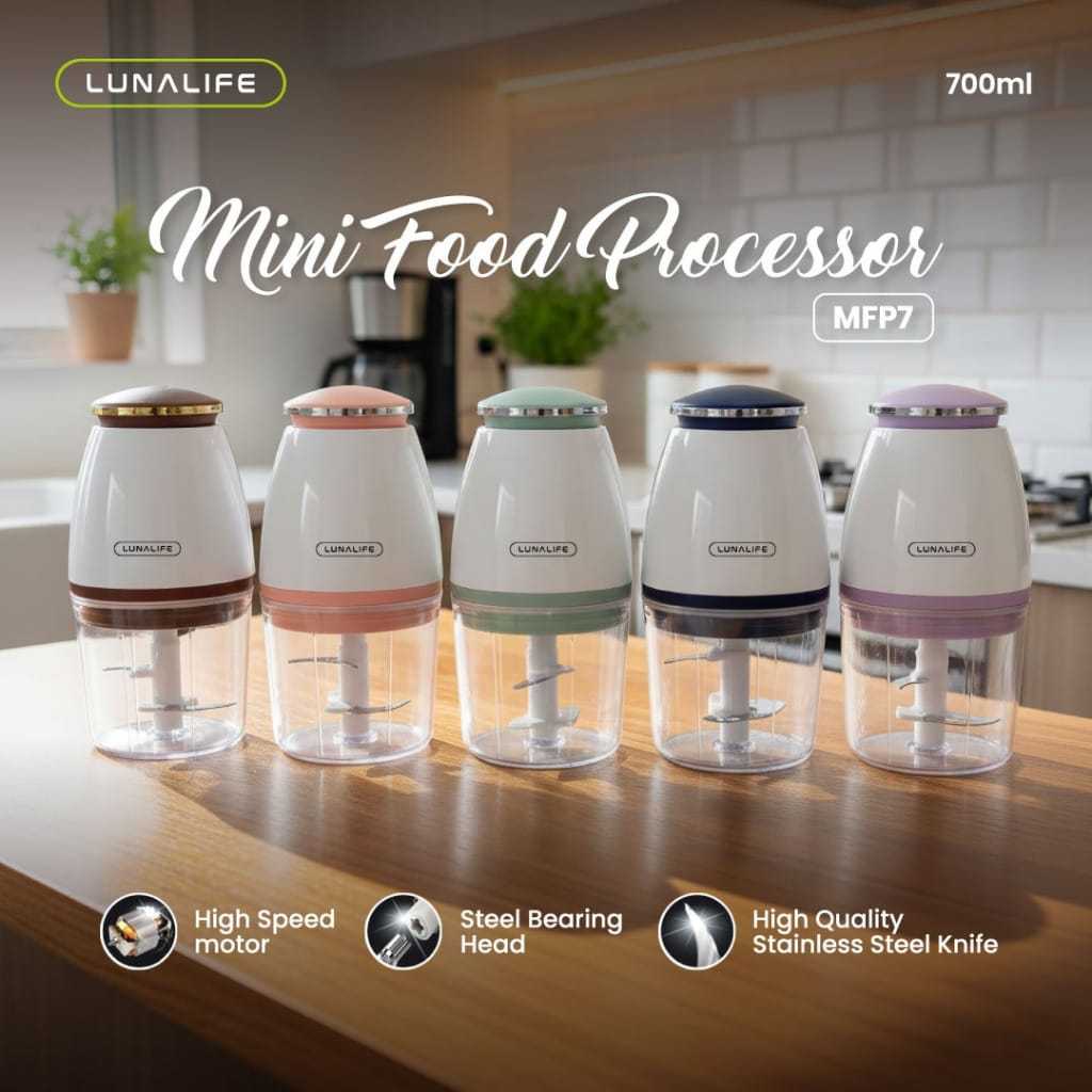 Chopper Blender Mini  700ml MFP7 LUNA LIFE MFP-7 4 blade Processor Chopper // MINI FOOD LUNA MFP7