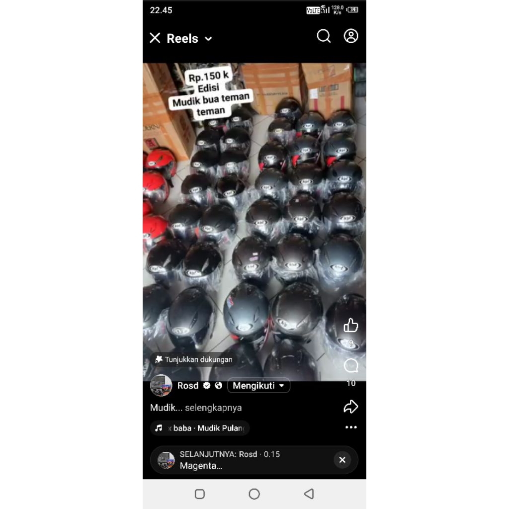 KYT galaxy slide second 75% lebih baik beli yang baru