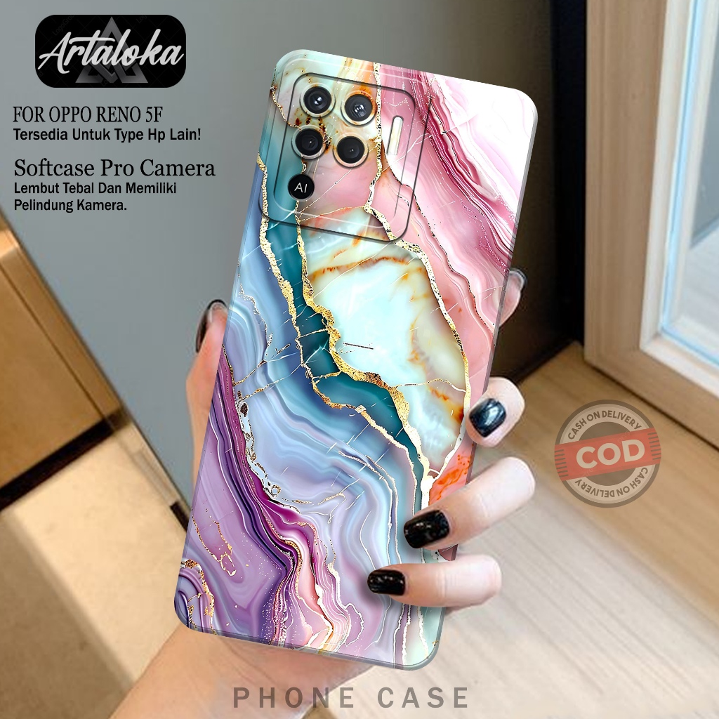 Softcase OPPO RENO 5F Fashion Case Abstrak Case Hp OPPO RENO 5F Silikon Pro Camera OPPO RENO 5F Kesi