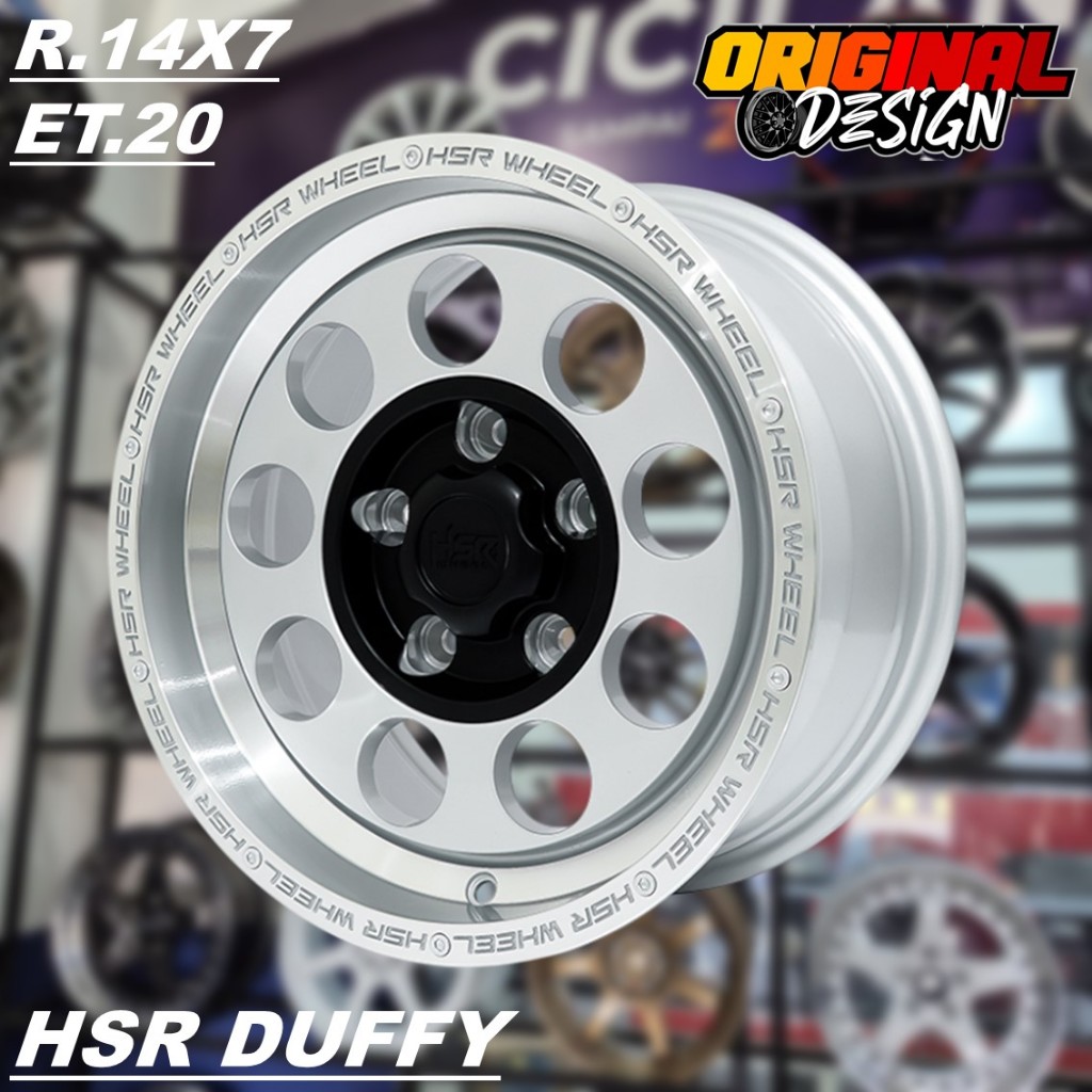 Pelek Mobil Ring 14 CARRY COLT L300 HSR DUFFY R14 Warna Silver Pcd 5X114,3
