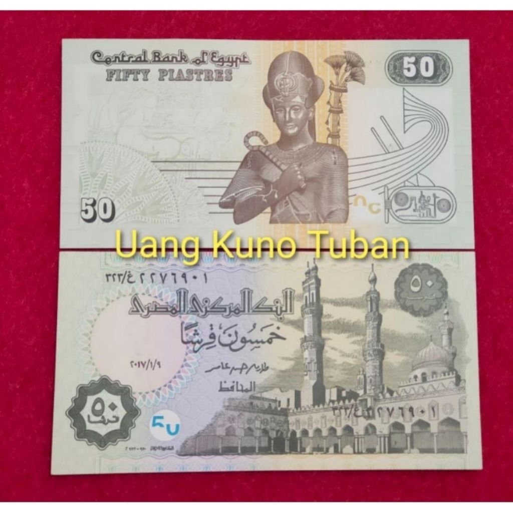 uang asing Egypt 50 piastres