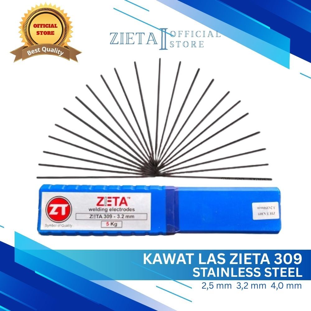 KAWAT LAS STAINLESS STEEL 309 ZIETA 2.5mm 3.2mm 4.0mm 1KG WELDING ELECTODES BERKUALITAS KUAT PRESISI