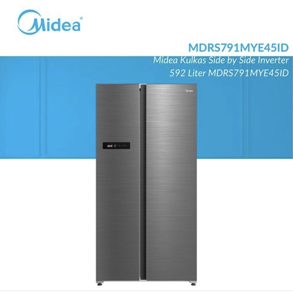 KULKAS SIDE BY SIDE MIDEA 592 LITER MDRS 791MYE45ID