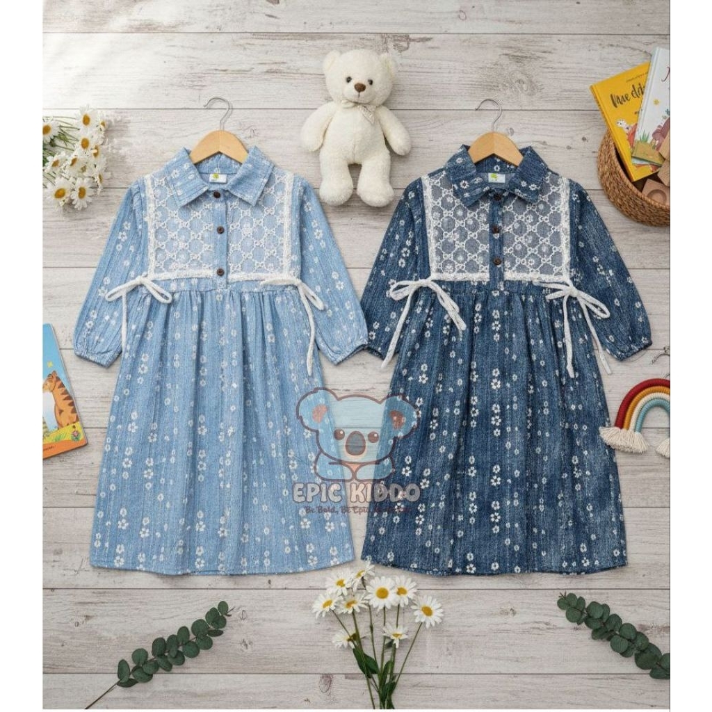 [EPIC KIDDO] Gamis Anak Perempuan | Gamis Anak Cewek Brukat Usia 3-5 Tahun