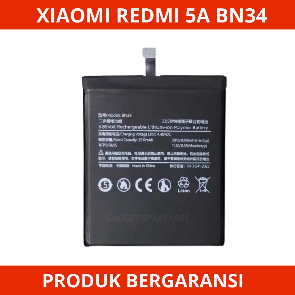 BATERAI XIAOMI REDMI 5A / BATERAI XIAOMI BN34