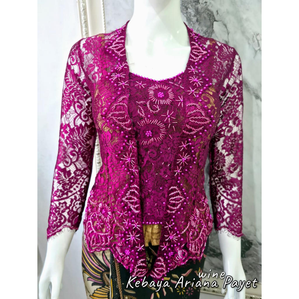 kebaya metalik payet mewah modern lengan panjang premium cocok untuk pesta nikahan kondangan WISUDA 