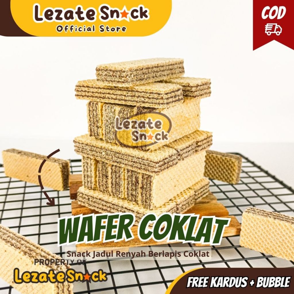 Wafer Coklat Classic Nissin 500gr Kiloan Murah Enak / Waffer Chocolate Jadul Murah Kiloan Barcelona 