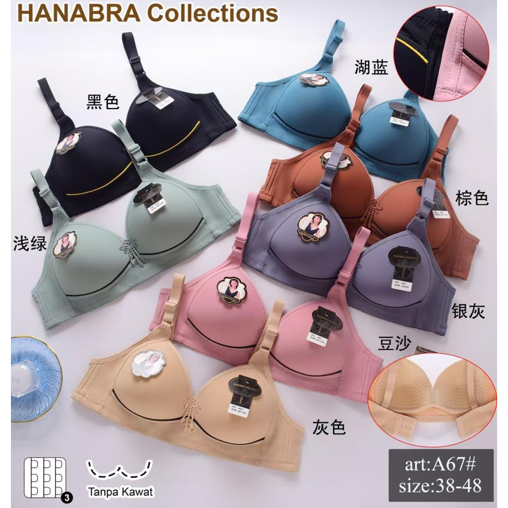 HANABRA / Bh Hanabra Busa Tanpa Kawat Jumbo / Bra Busa Hanabra Les