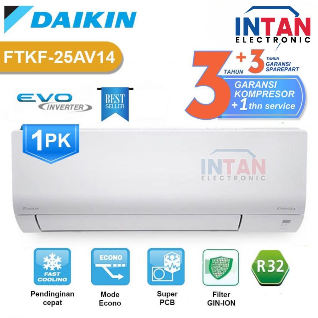 AC DAIKIN 1PK EVO INVERTER FTKF25AV14 AC SPLIT MEDAN